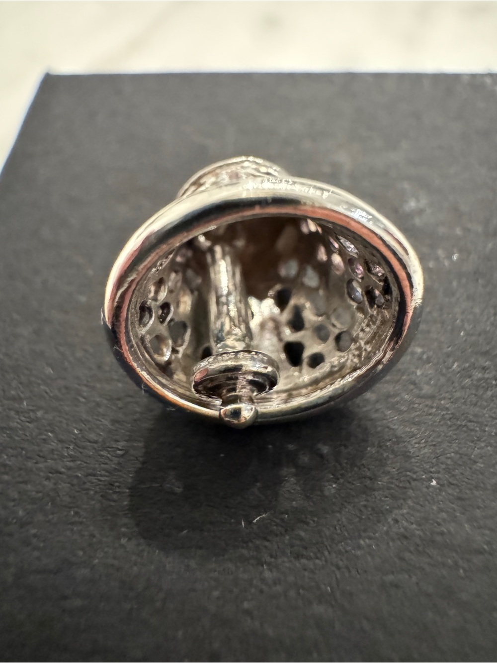 Tiny Sterling Silver Filigree Bell Charm - Silver - Picture 2 of 5
